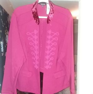 Torrid Military Jacket Burgundy